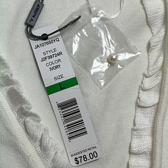 NWT Joseph A Ivory Women’s Cardigan Size L - Picture 9 of 15